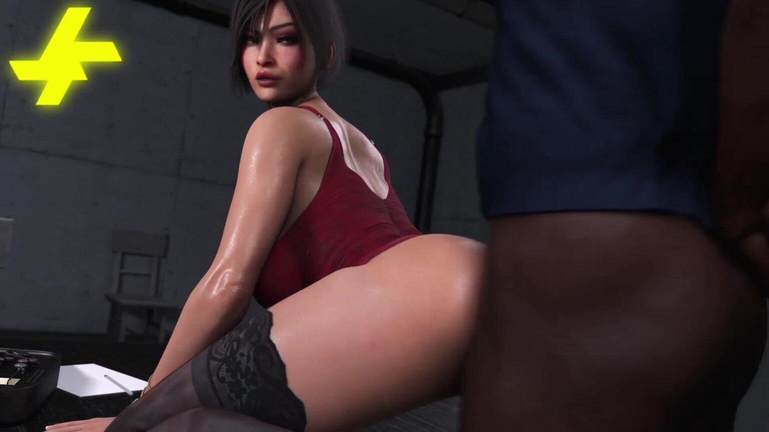 Ada wong big black cock anal action