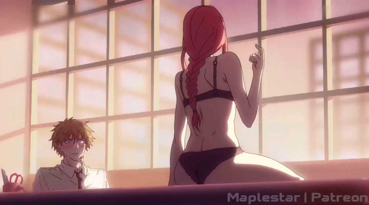 Denji and makima sex scene