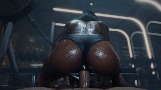 pharah gym topless [4k][vg erotica]