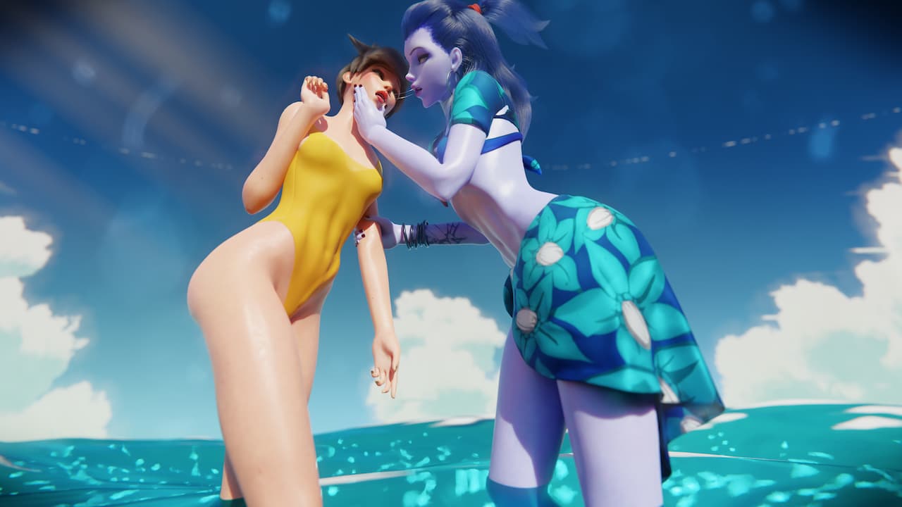 Widowmaker Tracer Beach Fun [4K] [Ent Duke]