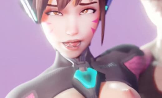 d.va standing fuck & squirting [noujinnsfw]