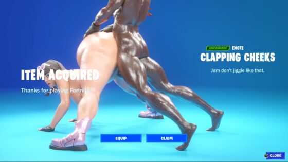 thick fortnite beauty getting her cheeks clapped hard [pixel3d]