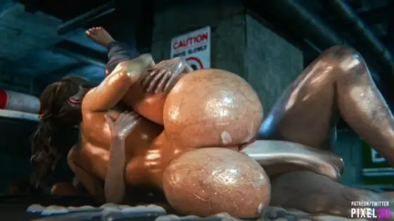 [4k] claire captured by futa zombie – infection begins [pixel3d]