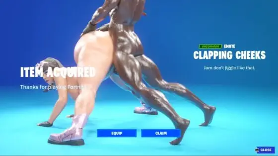 thick fortnite beauty getting her cheeks clapped hard [pixel3d]